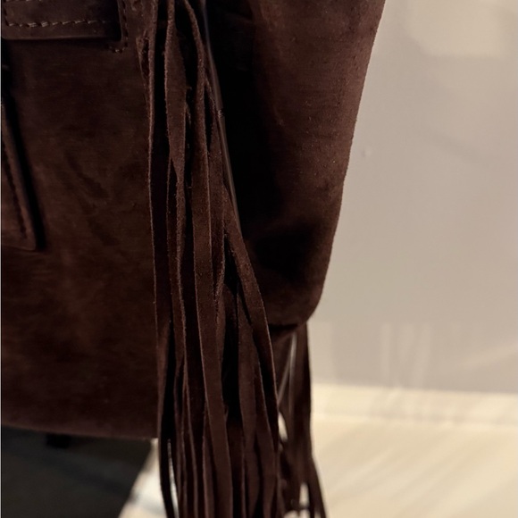 Michael MICHAEL Kors Hamilton Moderne Small Fringed Suede Satchel - Picture 9 of 10